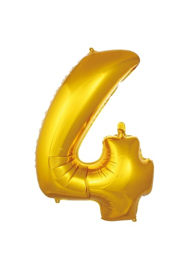 Folyo Balon Rakam Gold Renk 34 Inc 76 Cm Helyum Uyumlu 4