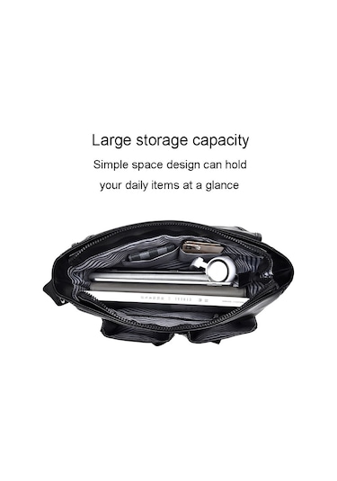 Sones Weıxıer D269 İş Gündelik Erkek Haberci Çantası Büyük Kapasiteli İş Giyim Fonksiyonel Çapraz Çantalar Siyah