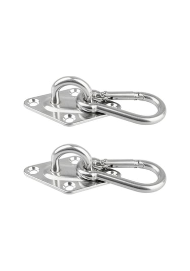 Novahub 2 Adet 8mm 316 Paslanmaz Çelik Tavan Kancası 2x Salıncak Askısı, Ağır Hizmet Kalitesi Çok Renkli