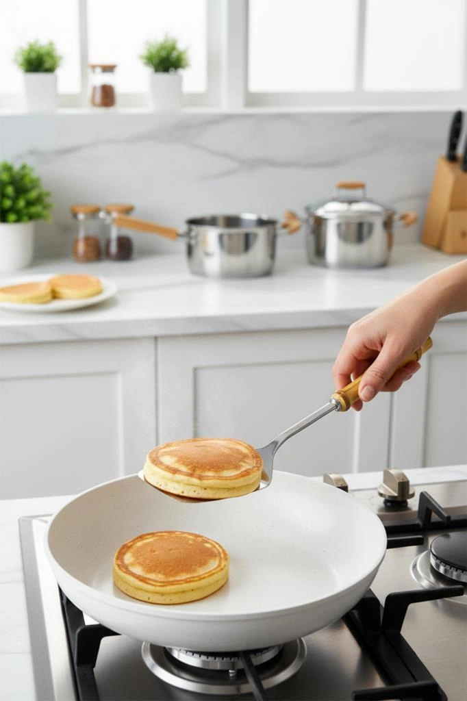 Bambum Mundo 4 Parça Bambu Saplı Çelik Mutfak Gereç Seti Çeyiz Seti Kaşık Kevgir Kepçe