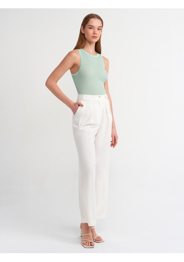 Dilvin Bisiklet Yaka Triko Atlet Mint