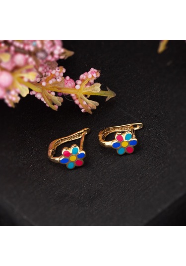 Gökkuşağı Altın Çocuk Küpesi