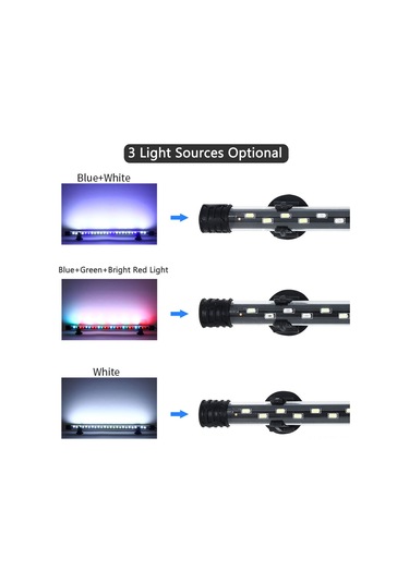 Symbee 28cm Ip68 Su Altı Led Akvaryum Işığı - Mavi Beyaz Işık, Su Bitkileri Ve Balık Görseli İçin Enerji Tasarruflu, Avrupalı Standart Çok Renkli