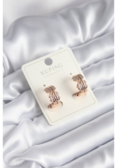 Xuping Model Zirkon Taşlı Halka Kadın Küpe - Tj-bkp8322