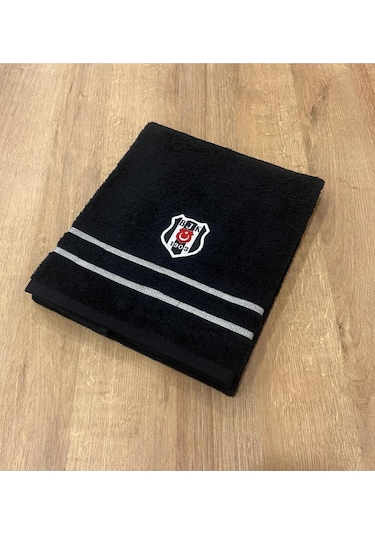 Taç Beşiktaş Arma 50x90cm Yüz Havlusu Siyah