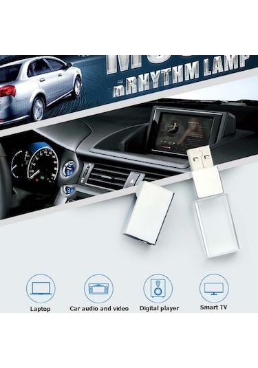 Novahub Kristal Flaş Işığı Usb 2.0 Flash Sürücü Araba Müziği 64gb Beyaz/ Diğer
