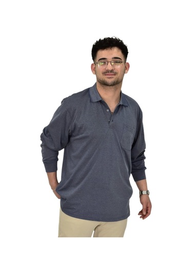 Dynamo Erkek Büyük Beden Mevsimlik Polo Yaka Sweatshirt 1-6830 Bgl-st04415 Lacivert