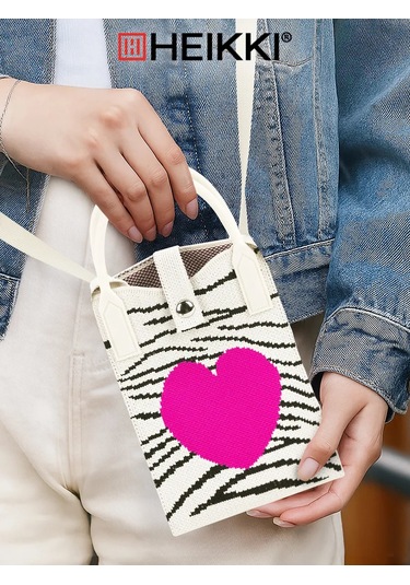 Heıkkı Telefon İçin Çapraz Askılı Çanta, Örgü Crossbody Çantası 388808224 Beyaz