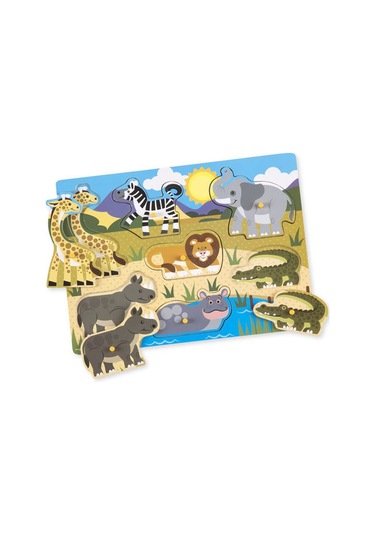 Melissa And Doug Ahşap Tutmalı Yapboz Safari (Yeni)