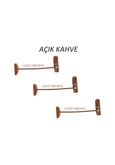 5 Adet Kidmix Çelik Halatlı Pencere Çocuk Emniyet Kilidi Açık Kah