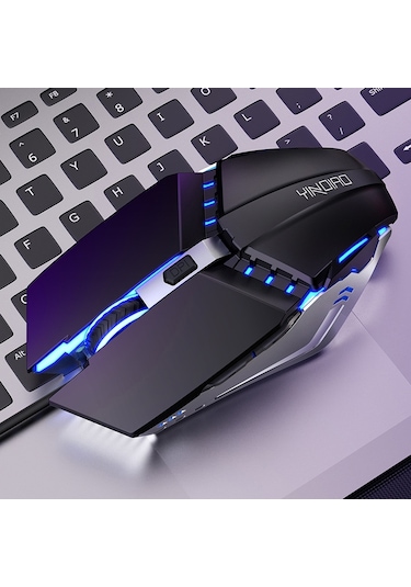 Yındıao 6 Tuşlu Oyun Ofisi Usb Sessiz Mekanik Kablolu Fare Siyah Diğer