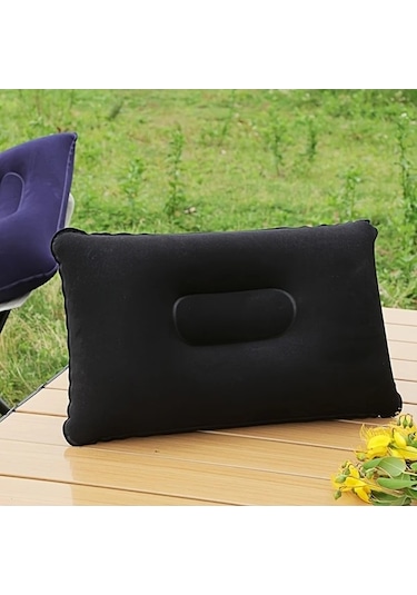 Trendooze Sunshine022 Siyah 2li Şişme Kamp Yastığı Seyahat Ofis Hiking Taşınabilir Siyah