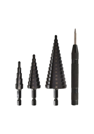 Xinxin Hss Kobalt Kademeli Matkap Ucu Seti İnce Demir-çelik-pvc-ahşap 4 Adet