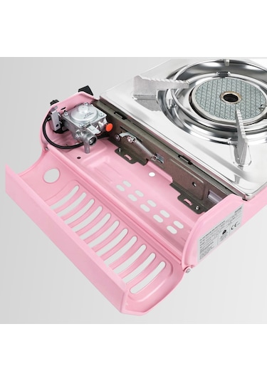 Ck-508 Orcamp Seramik Tekli Portatif Kamp Ocak Gaz Stop Emniyetli Pembe