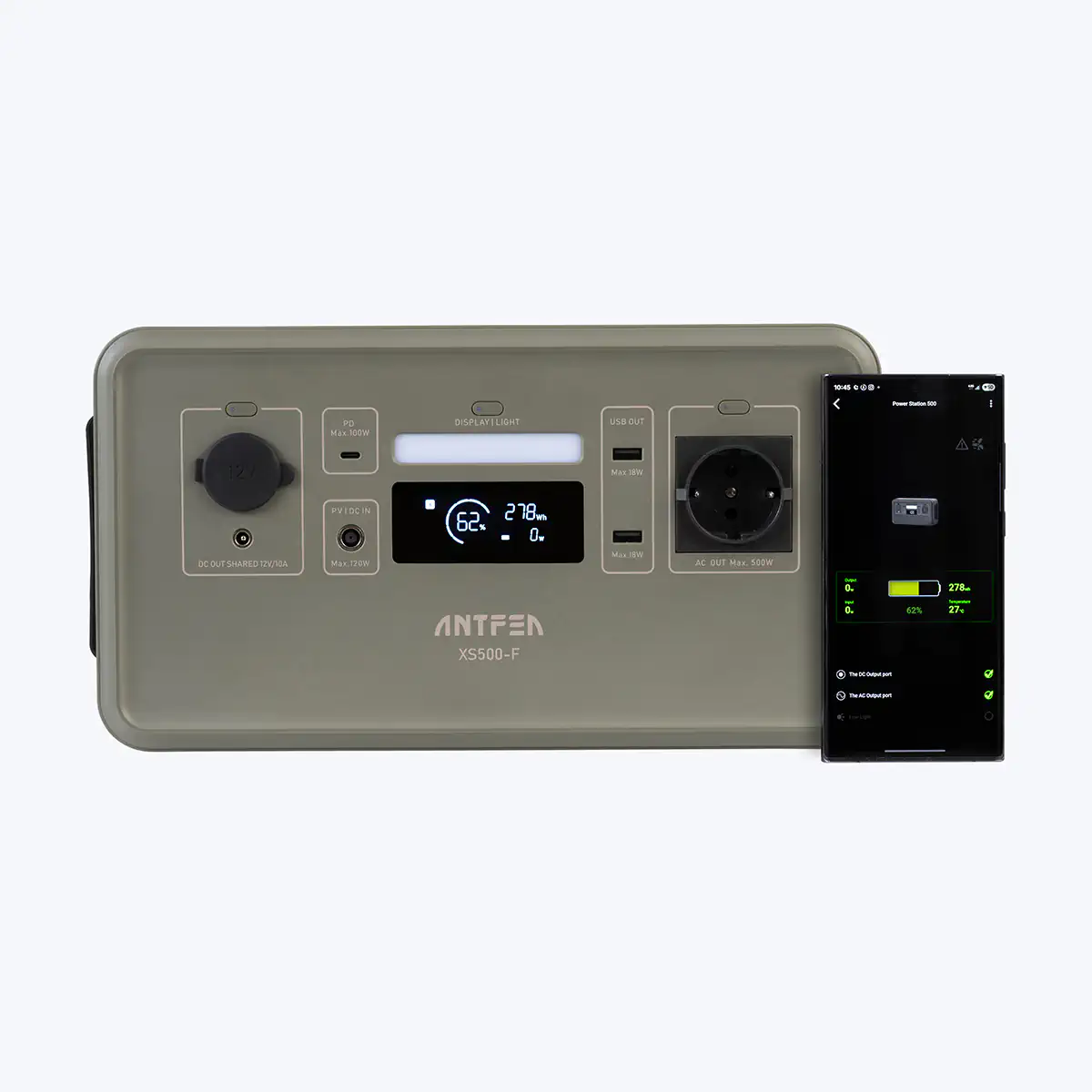 Antfea Xs500f Taşınabilir Güç Sistemi Gri 500w Mini