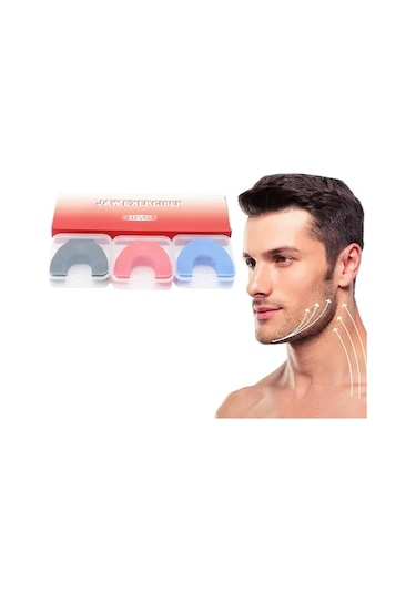 Başlangıç-orta-zor Jawline Face Yoga Çene Kası Egzersiz Topu 3'lü Set