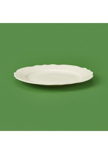 Tulu Porselen Tiffany Tatlı Tabağı - Krem - 19 Cm Krem