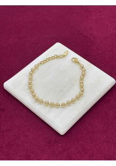 14 K Renginde Dorika Taşlı Gold Bileklik Gold
