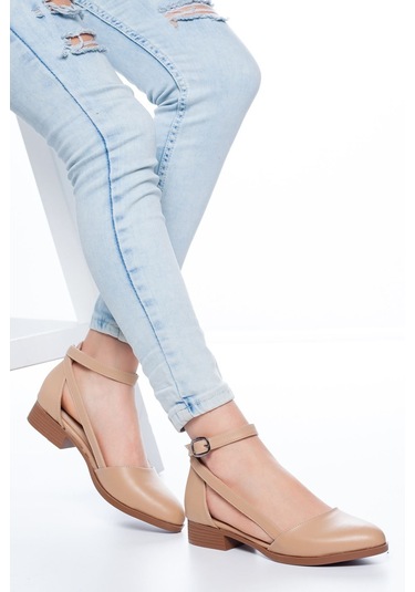 Rayna Kısa Topuk Cilt Ayakkabı Ten