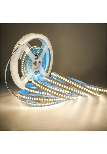 5metre 240 Led/m Şerit Led Hortum 6500k Soğuk Beyaz Kendinden Yapışkanlı Güçlü Smd2835 12v Dc Ip20
