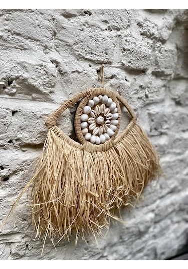 Hasır Doğal Deniz Kabuklu Rafya Göz Model