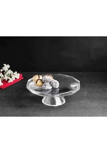 Şık Damla Desenli Torte Pasta Tabağı 124-Pembe