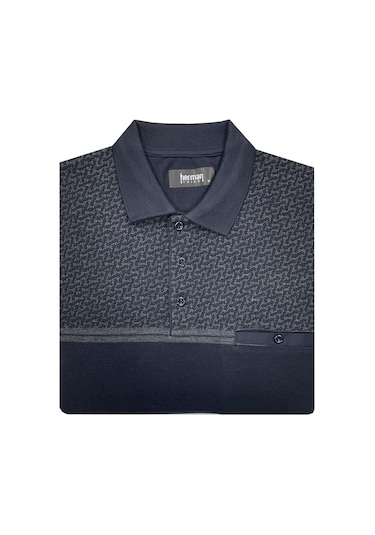 Regular Fit Erkek Polo Yaka Selanik Kazak-7127 Lacivert