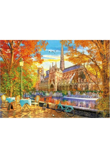 Educa 1000 Parçalık Sonbaharda Notre Dame Manzarası Puzzle - 19936