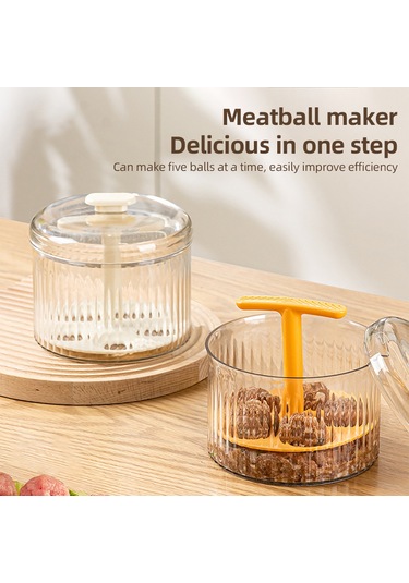 Yarı Saydam Köfte Makinesi - 5 Top Köfte Makinesi Aracı Beyaz Diğer
