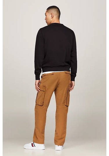 Erkek Logo Nakışlı V Yaka Sweatshirt - Siyah Triple Black