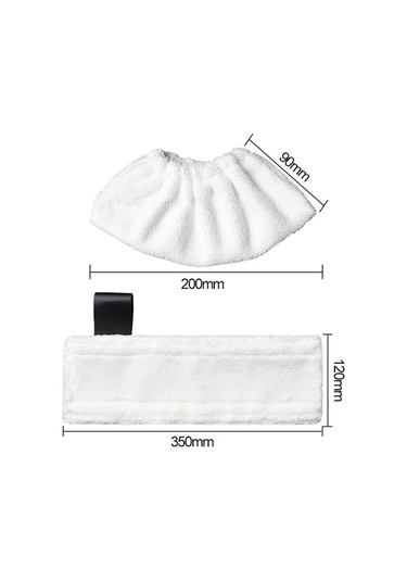 Hfambition Karcher Easyfix Sc2-sc5 İçin Beyaz Buharlı Paspas Bezi Ve Örtüsü Seti - Yüksek Kaliteli Kumaş, Kolay Değiştirme, Tüm Zemine Uygun 4+4 Adet