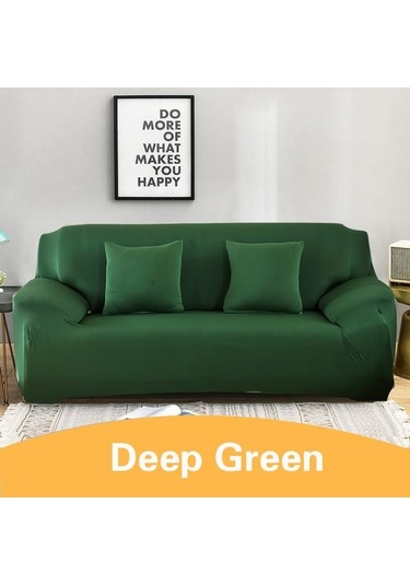 Yeşil Elastik Kanepe Örtüsü Streç Kesit Köşe Kanepe Örtüsü Evrensel Kapak Oturma Odası Slipcover L Şekilli 2-seater 145-185cm