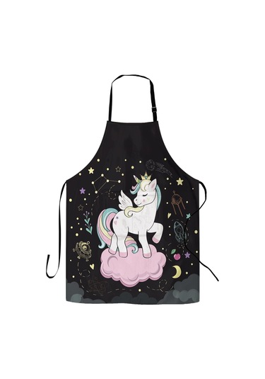 Önlük, Kadınlar İçin Ayarlanabilir Boyunlu Önlük, Ev İçin Uygun Pop Art Tek Boynuzlu Atlar Uzay Elemanları, Diğer
