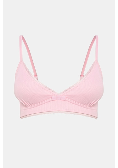 Penti My First Bra Basic Rib 2Li Çok Renkli Sütyen - Çok Renkli