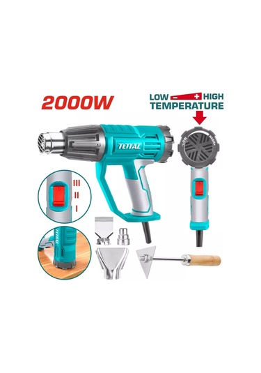 Total TB200561 Dijital Göstergeli 2000 W Sıcak Hava Tabancası