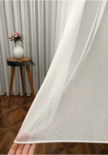 Evdepo Home Kullanıma Hazır Sade Tül Perde