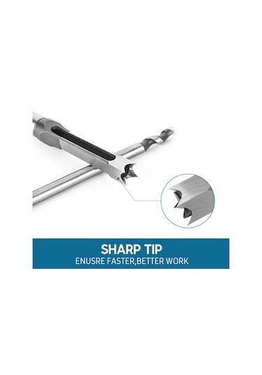 Yaozixia Adet Kare Delik Matkap Ucu Ahşap İşleme Delik Testeresi Kesme Keski Çelik Matkap Ucu Seti 1/4 İnç, 5/16 İnç, 3/8 İnç, 1/2 İnç Ahşap İçin