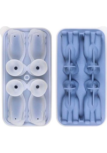 Besthome1 4 Adet Labrador Şekilli Buz Kalıbı - Renkli, Eğlenceli Kokteyl Buzlar Çok Renkli