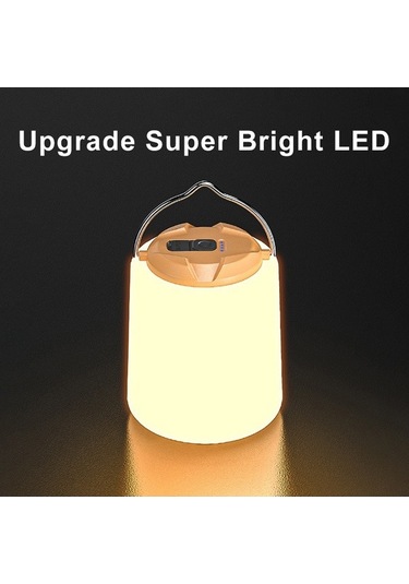Dancemonkey Led Kamp Işığı Taşınabilir Kamp Feneri Su Geçirmez Çadır Lambası Usb Beyaz Beyaz