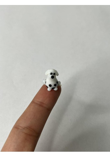El Yapımı Mini Murano Cam Köpek Biblo A146-01