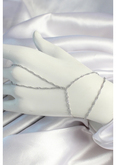 Pirinç Gümüş Renk Esnek Burgu Zincirli Şahmeran - Tj-sn645 Çok Renkli