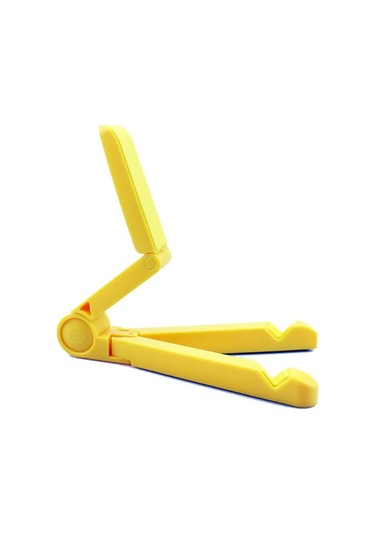 Shineyee Ayarlanabilir Cep Telefonu Tablet Standı Taşınabilir Katlanır Tablet Telefon Tutucu Abs Telefon Standı Geniş Uyumluluk Sarı