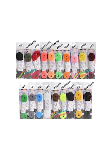 Yassı Spor Ayakkabı Bağcığı 120 CM 1 Çift + Sürpriz Hediyeli