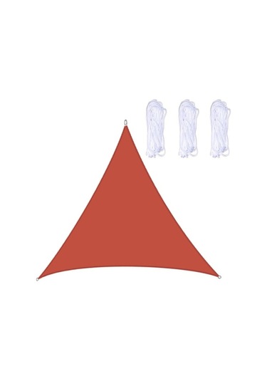 Novahub Üçgen Açık Bahçe Güneşlik Yelken Su Geçirmez Anti-uv Gölgelik, Boyutu: 3m X 3m X 3m Red , Size:3m X 3m X 3m Kırmızı Kırmızı