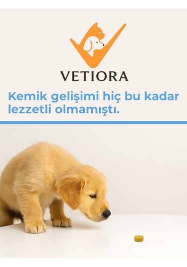 Vetiora Köpeklerde Kemik Gelişimi İçin Kalsiyum, Magnezyum Ve Fosfor. Ödül Maması Formunda, 150 Gr