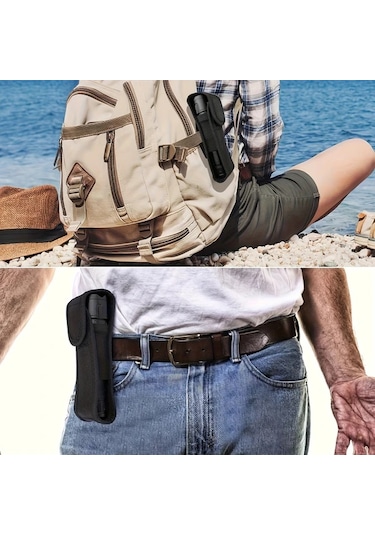 Xuweiwei Siyah Poslani 700 Lumen Usb Sarj Edilebilir Led El Feneri 7 Mod 2000mah Pil 800m Menzil 1 Takim Siyah