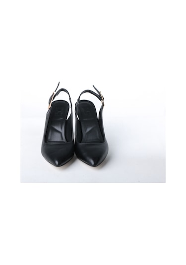 Ayakkabımood Cc 8 Cm Arka Açık Kadın Stiletto Ayakkabı Siyah