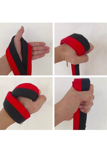 Suntek Kol Güreşi Eğitim Kayışı Siyah-ve-kırmızı-kayış