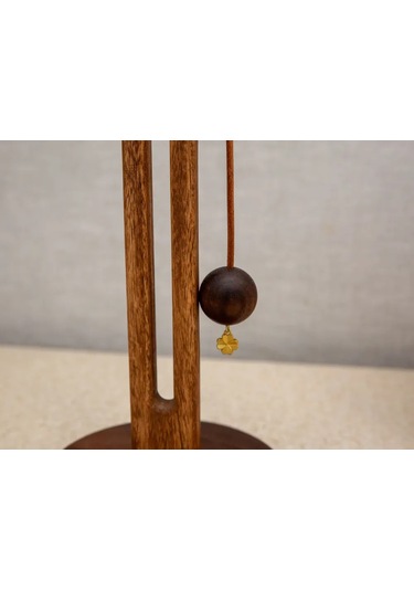 Maiyame Şık U Şekilli Akasya Kağıt Havlu Askısı - Doğal Ahşap Mutfak Aksesuarı Kahverengi