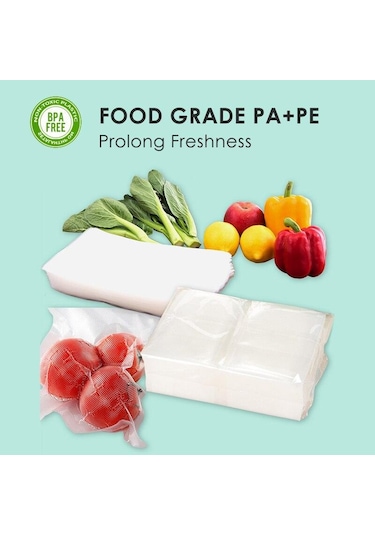 10 15cm 100 Adet Vakum Isıtmalı Ve Dondurucu Torbaları Mutfak Gıda Sınıfı Ambalaj Poşetleri